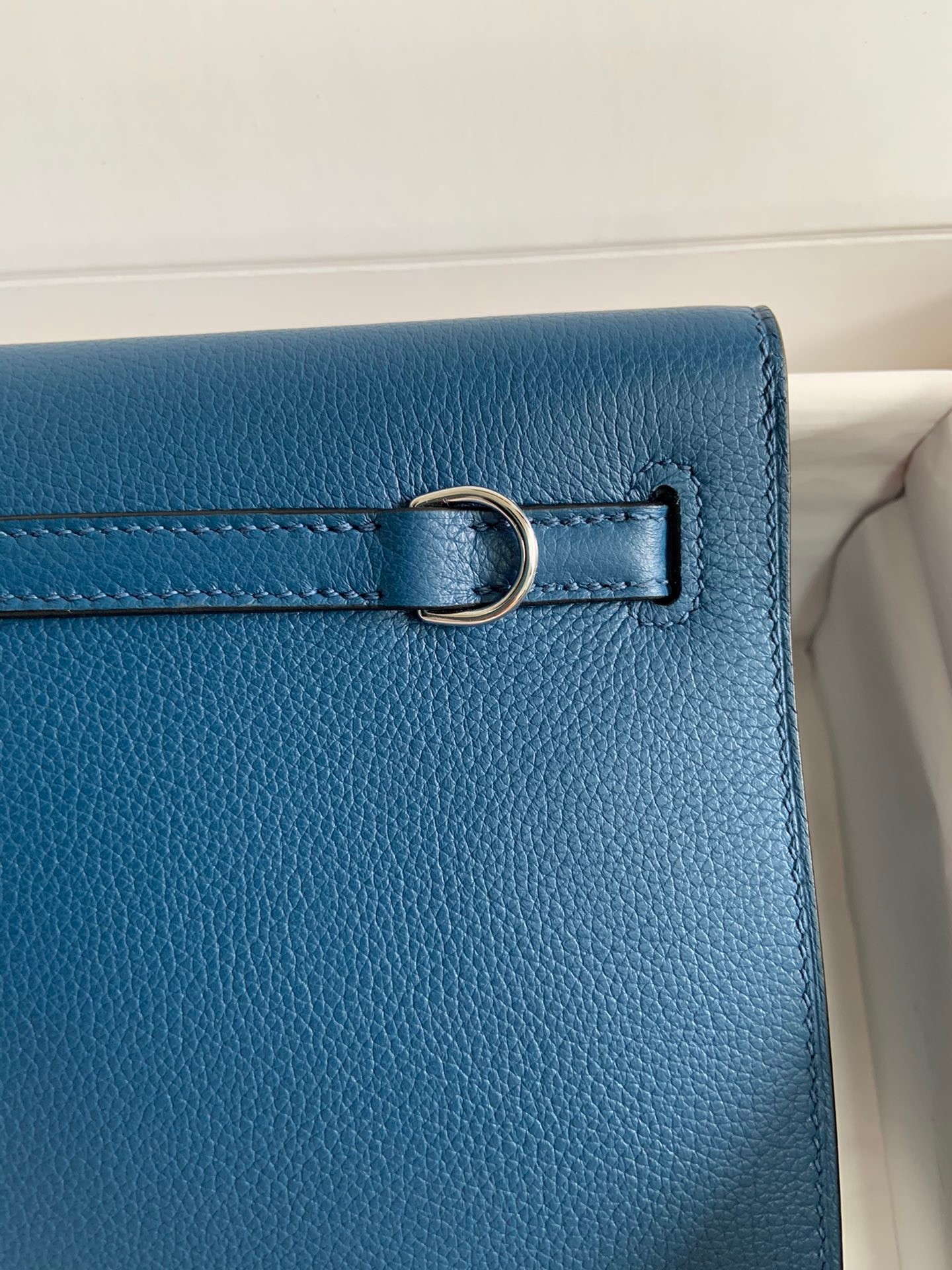 H**mes kelly danse ii handmade bag in deep blue evercolor calfskin