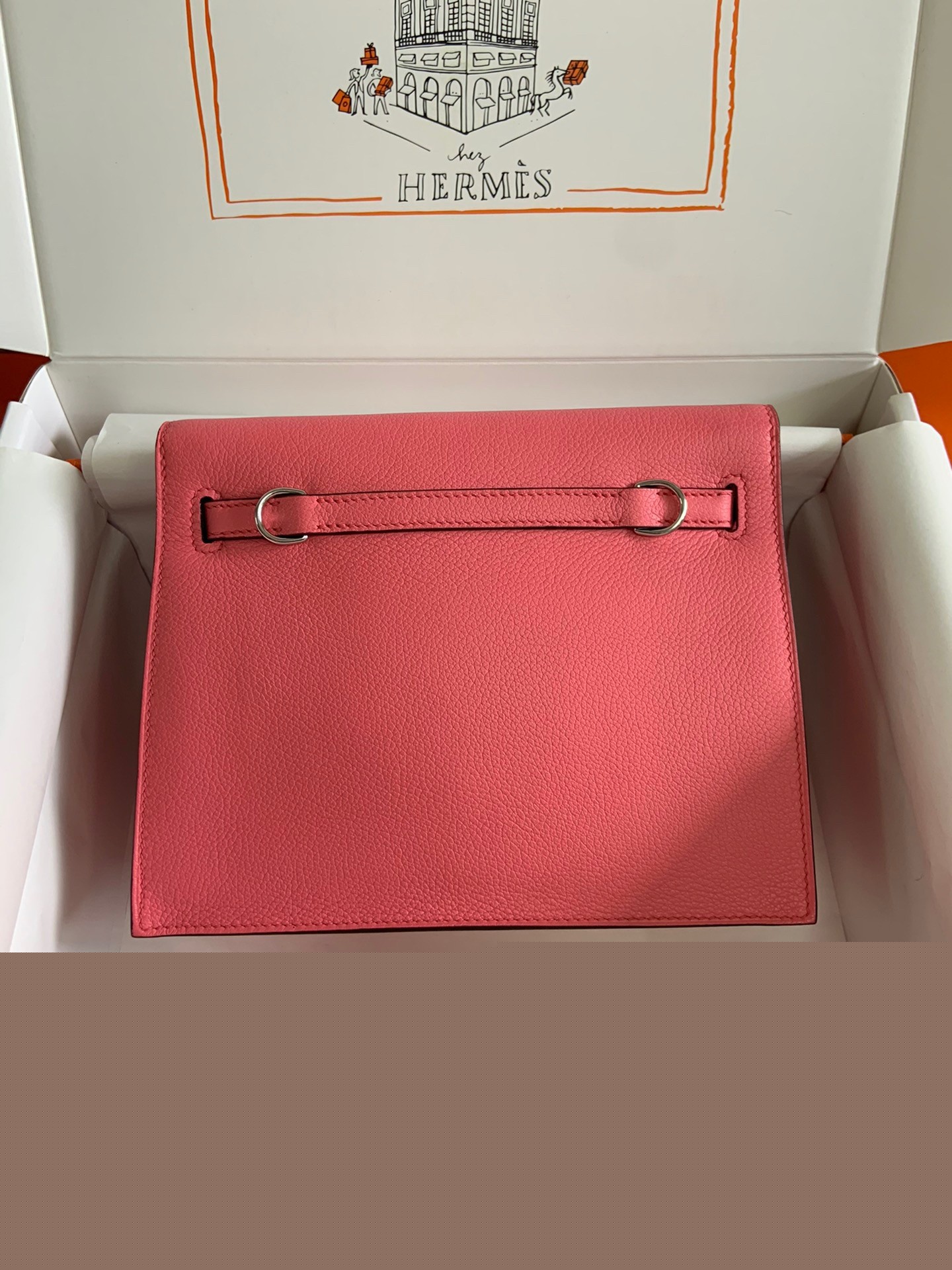 H**mes kelly danse ii handmade bag in rose lipstick evercolor calfskin