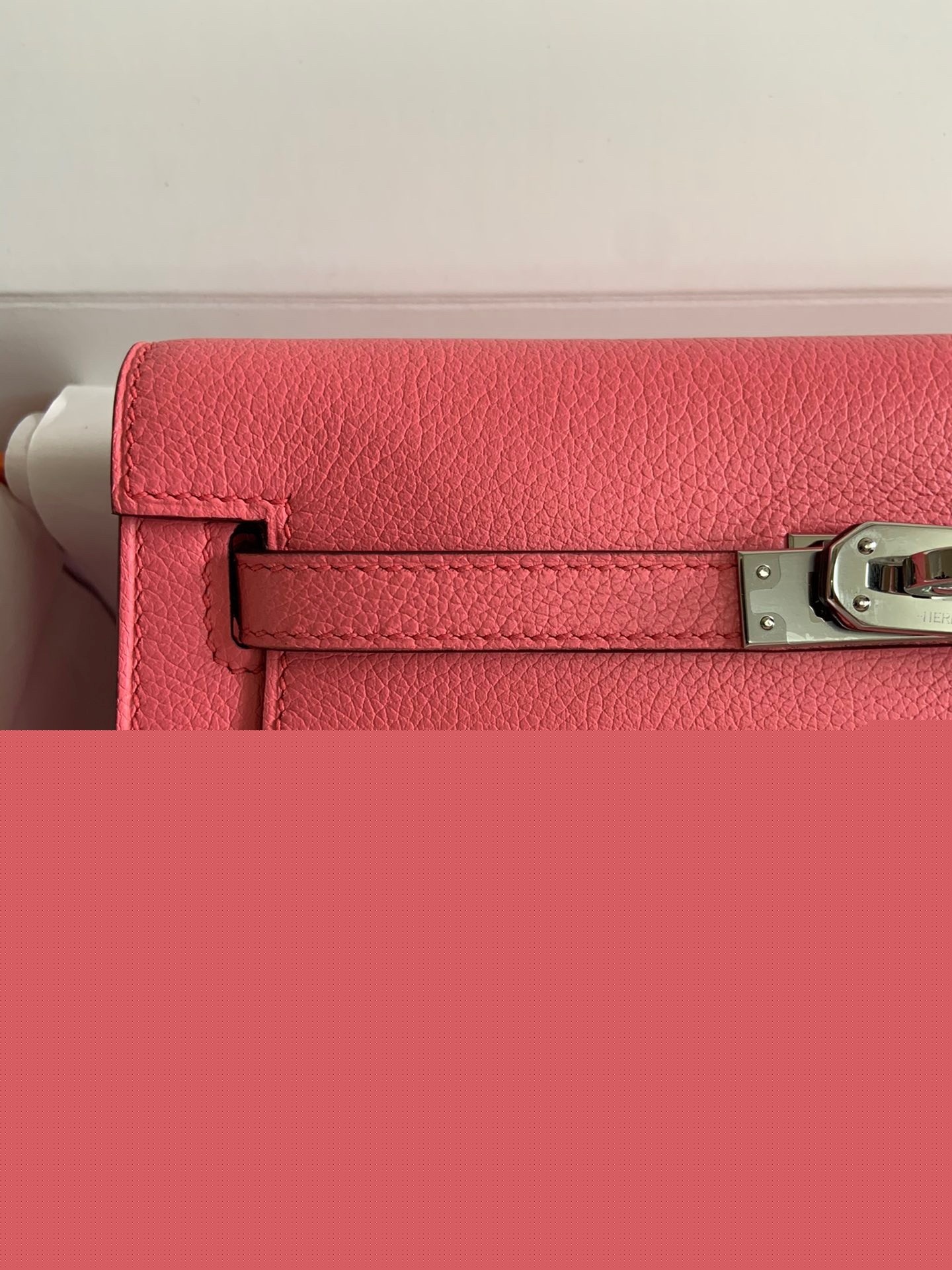 H**mes kelly danse ii handmade bag in rose lipstick evercolor calfskin