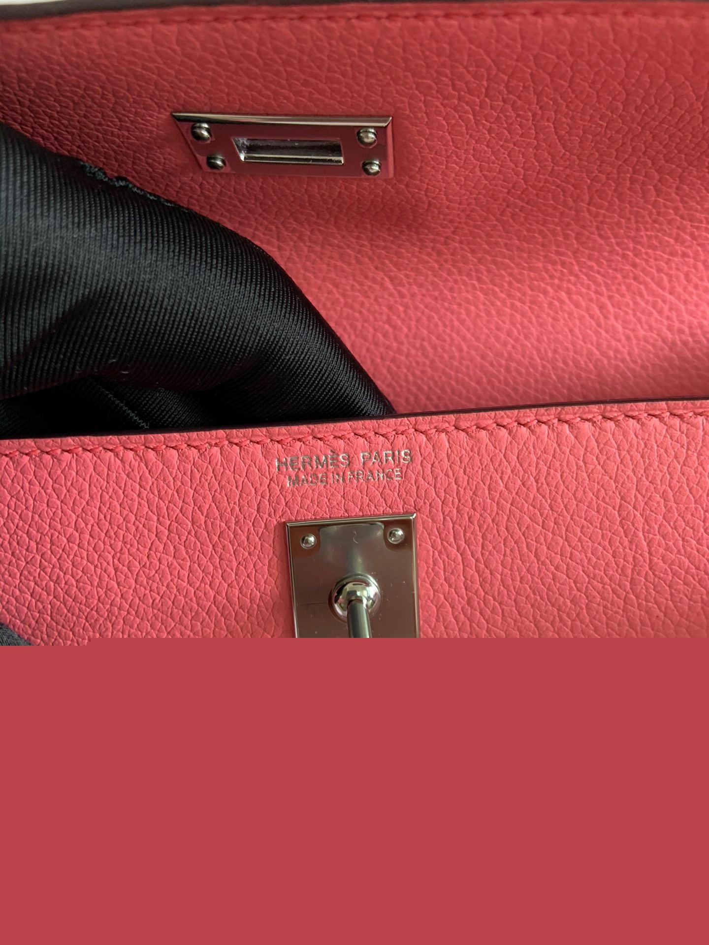 H**mes kelly danse ii handmade bag in rose lipstick evercolor calfskin
