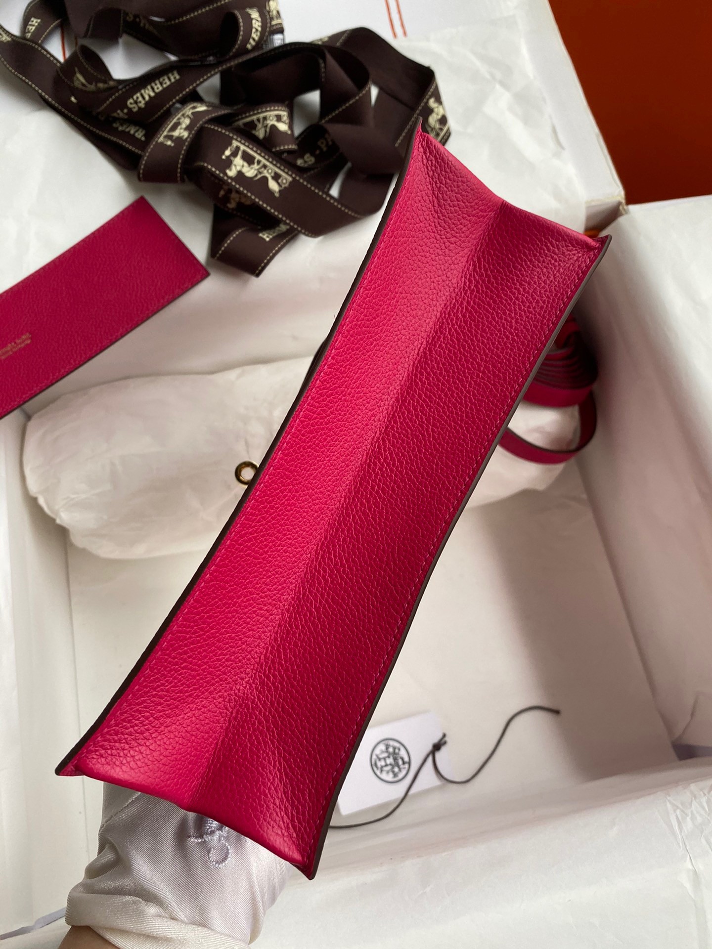 H**mes kelly danse ii bag in rose mexico evercolor calfskin