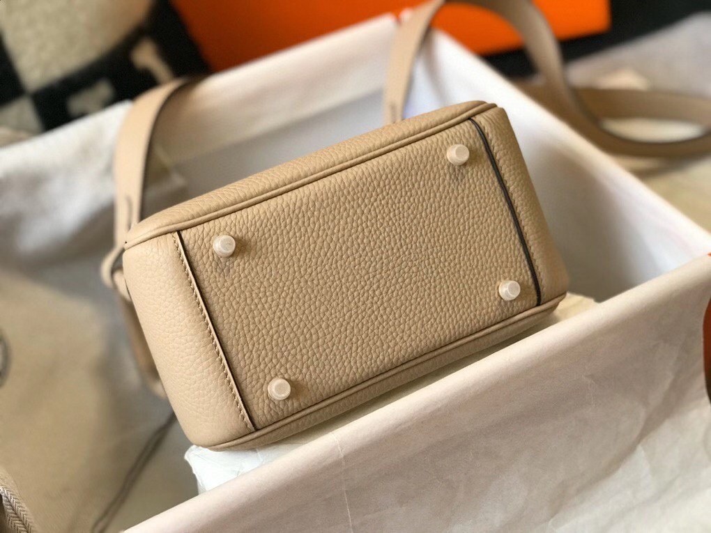 H**mes mini lindy bag in trench clemence leather