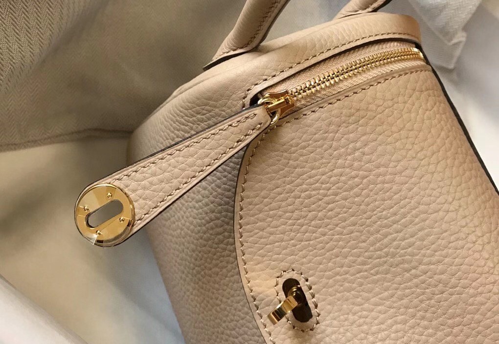 H**mes mini lindy bag in trench clemence leather