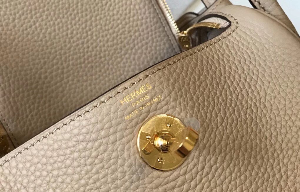 H**mes mini lindy bag in trench clemence leather