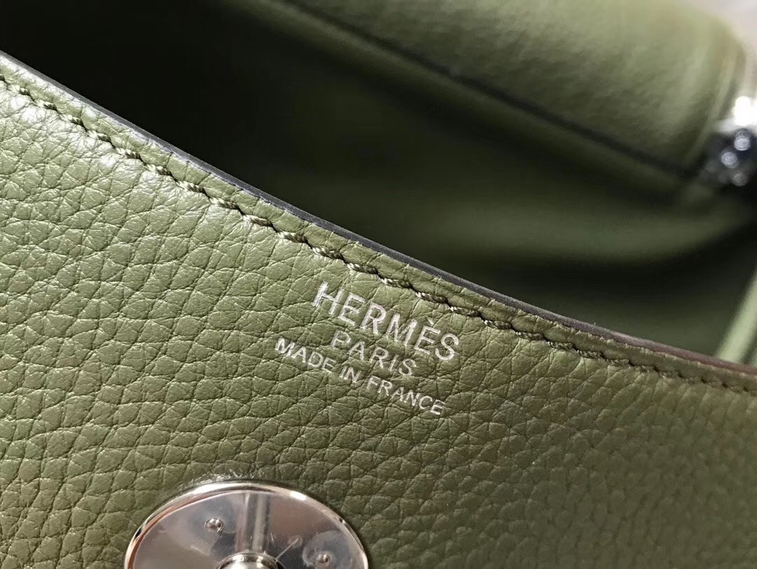 H**mes lindy 26cm bag in canopee clemence with phw