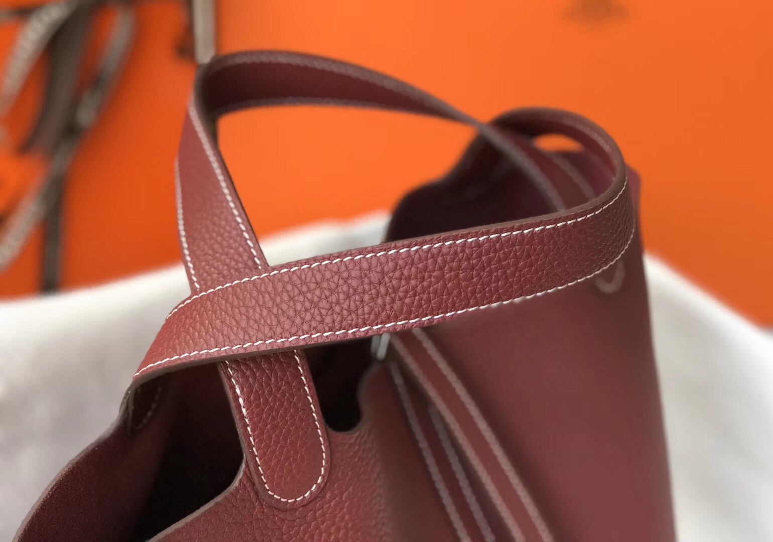 H**mes picotin lock 18 bag in bordeaux clemence leather
