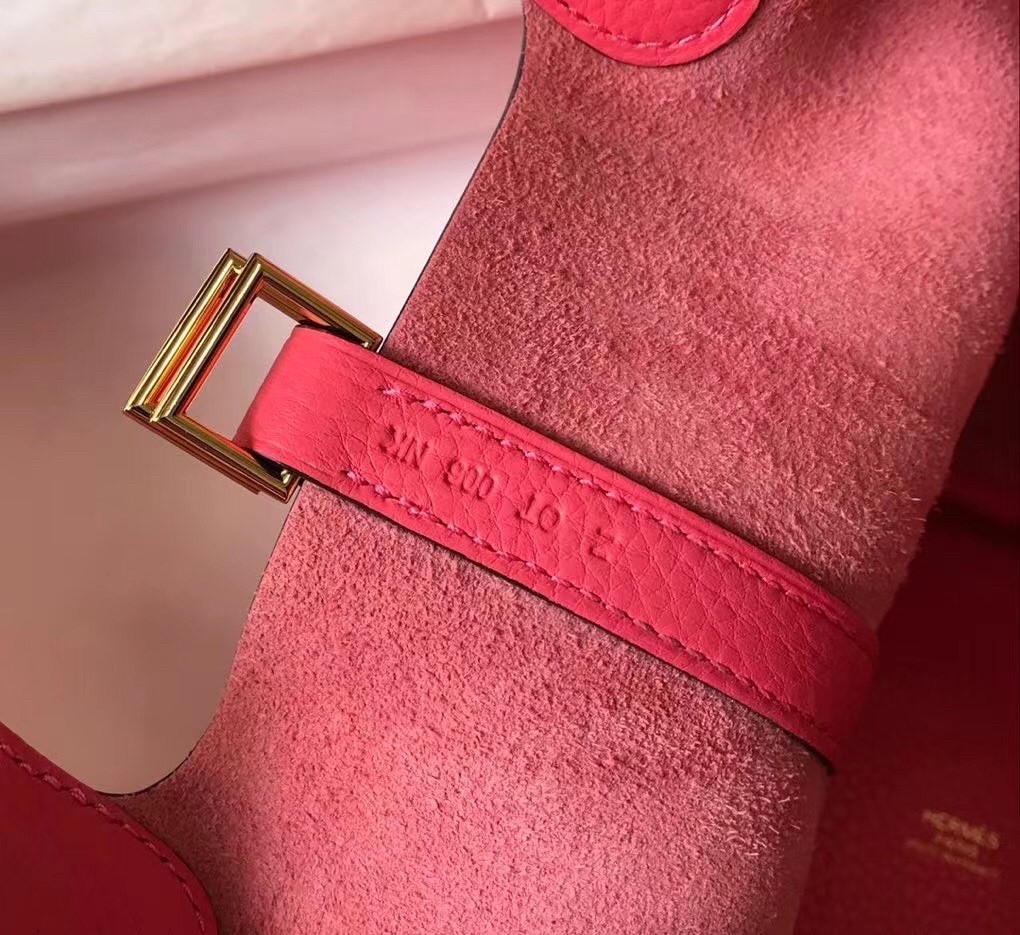 H**mes picotin lock 18 bag in rose lipstick clemence leather