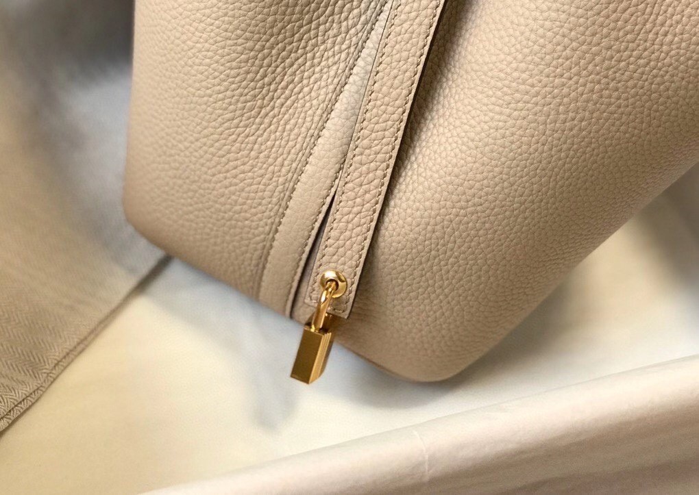 H**mes picotin lock 18 bag in trench clemence leather