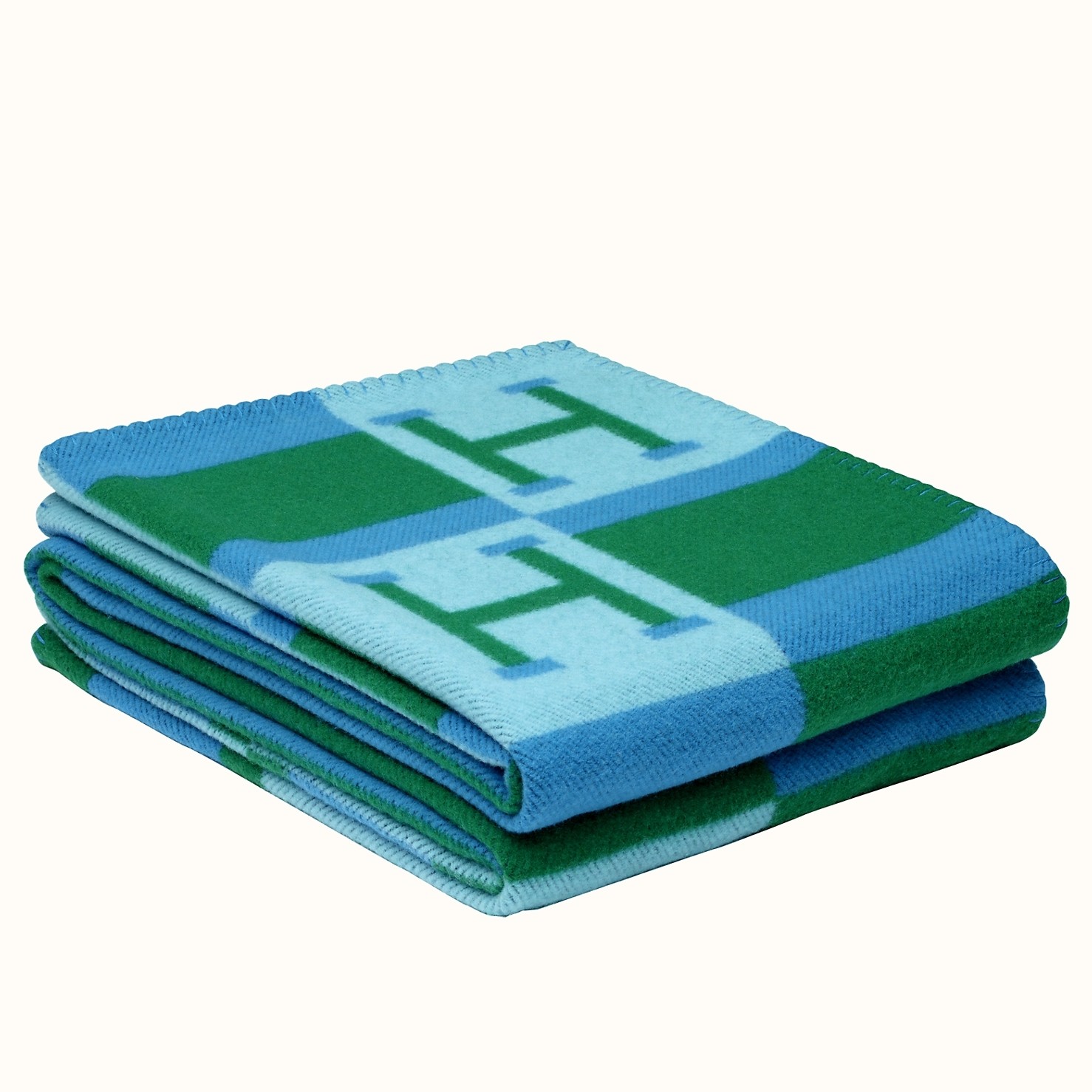 H**mes emeraude avalon bayadere throw blanket