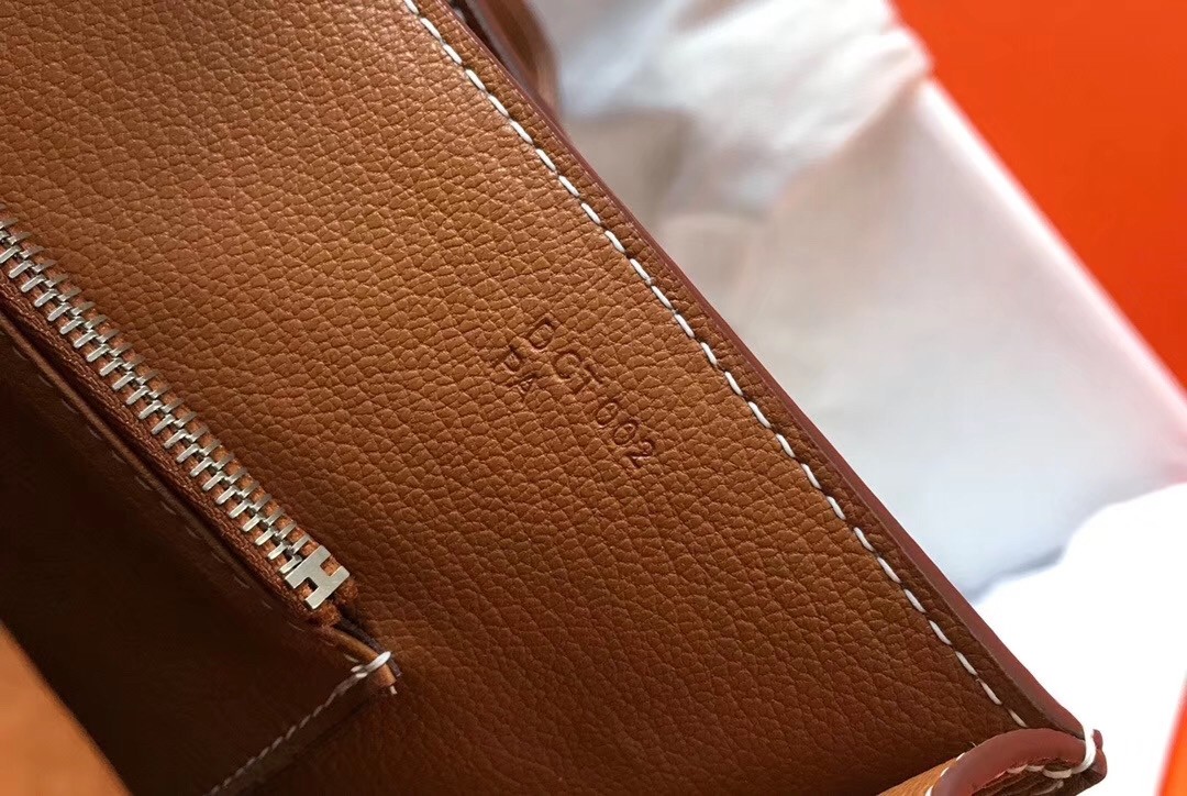 H**mes steve 35 messenger bag in brown clemence calfskin