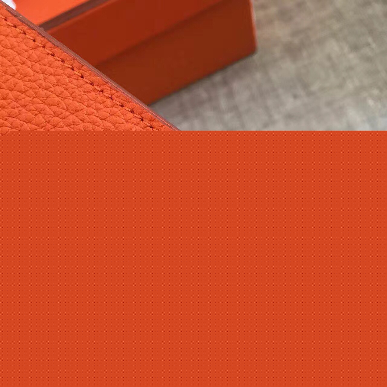 H**mes orange dogon duo combined wallet