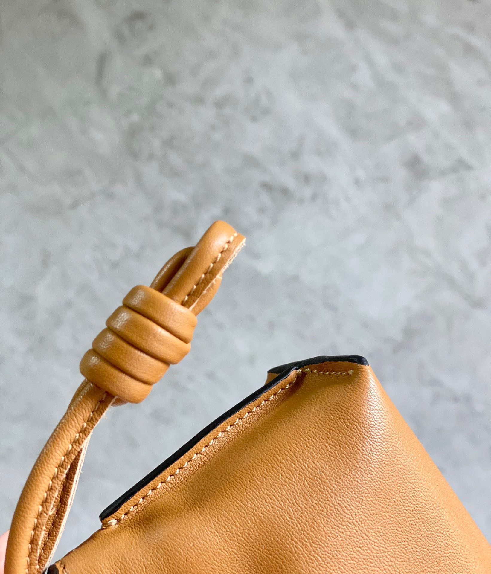 L0ew* flamenco nano clutch in brown nappa leather