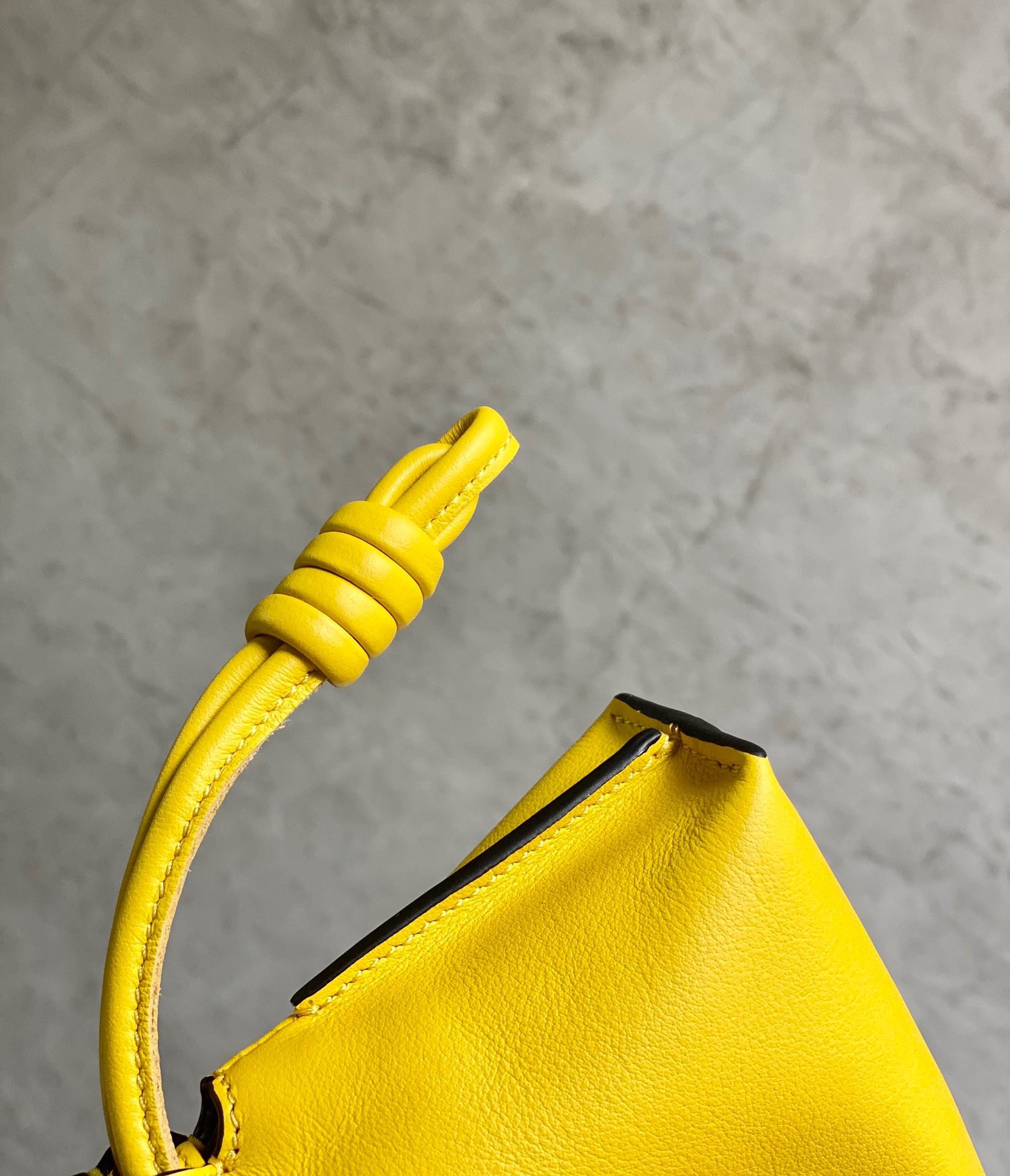 L0ew* flamenco nano clutch in yellow nappa leather