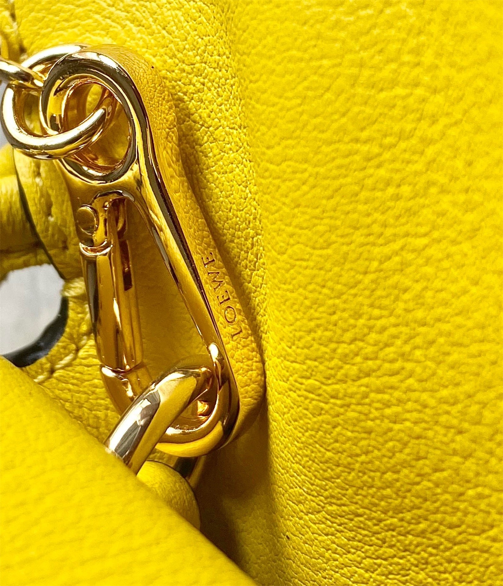L0ew* flamenco nano clutch in yellow nappa leather