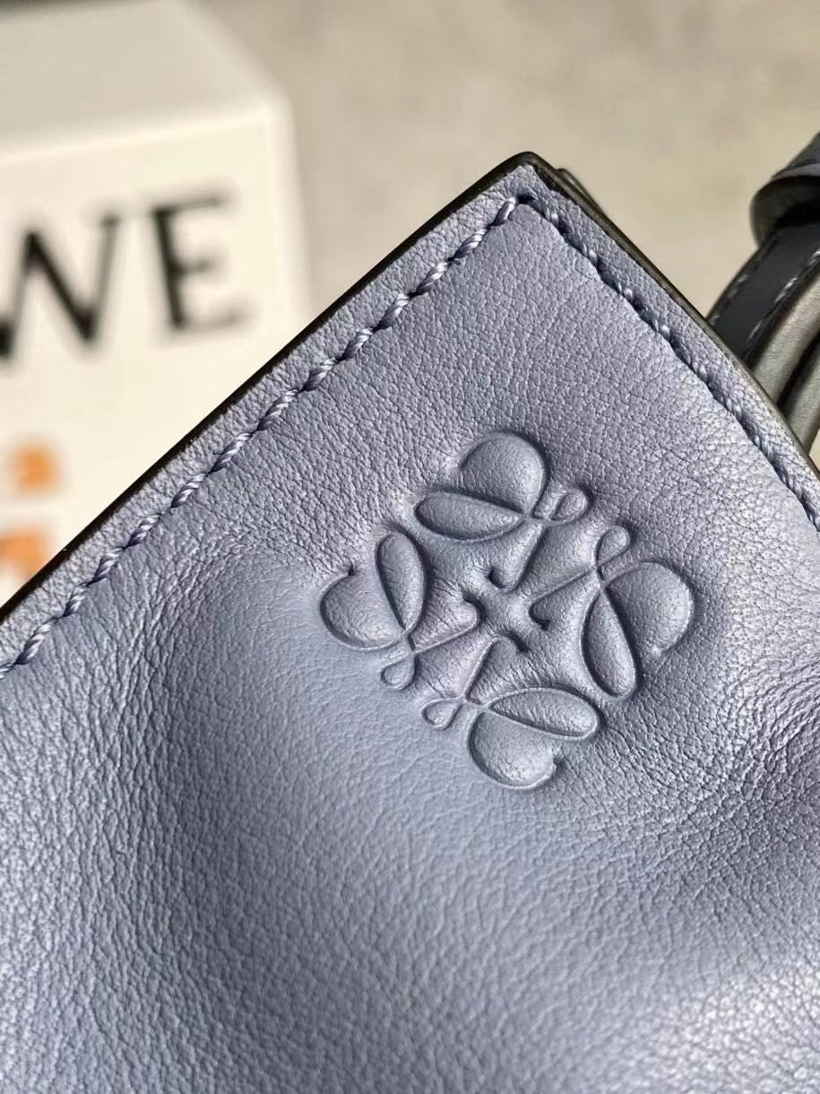 L0ew* flamenco mini clutch in atlantic blue nappa leather
