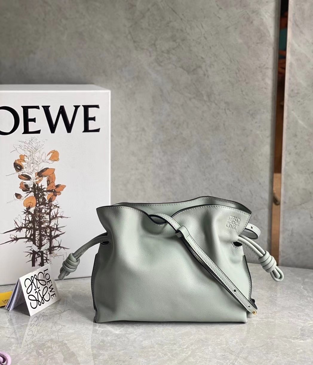 L0ew* flamenco mini clutch in ash grey nappa leather
