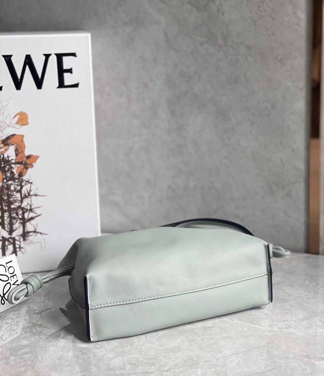L0ew* flamenco mini clutch in ash grey nappa leather