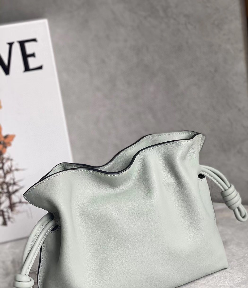 L0ew* flamenco mini clutch in ash grey nappa leather