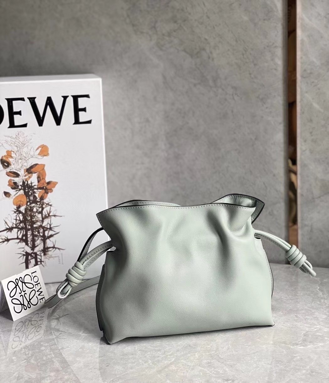 L0ew* flamenco mini clutch in ash grey nappa leather