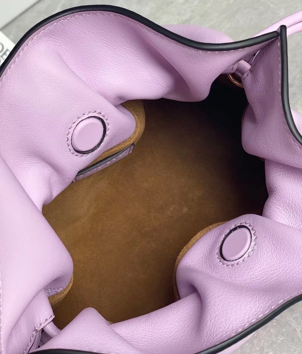 L0ew* flamenco mini clutch in bloom orchid nappa leather