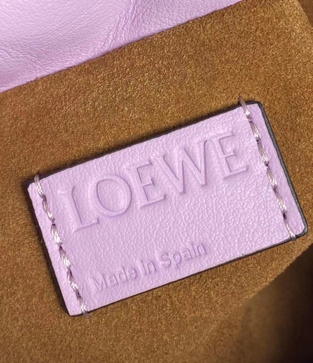 L0ew* flamenco mini clutch in bloom orchid nappa leather