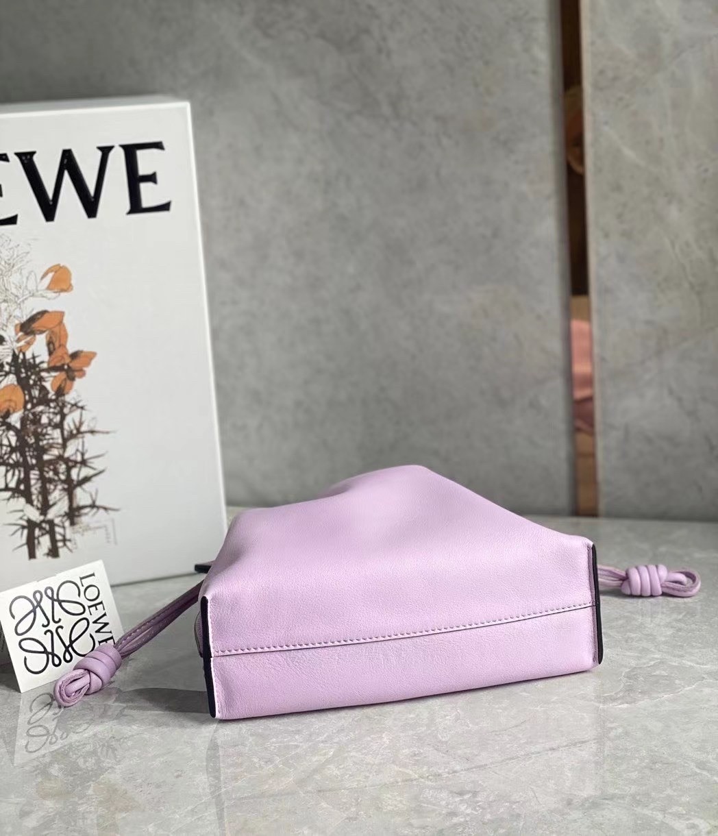 L0ew* flamenco mini clutch in bloom orchid nappa leather