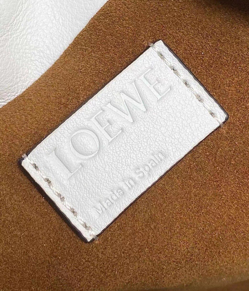 L0ew* flamenco mini clutch in white nappa leather