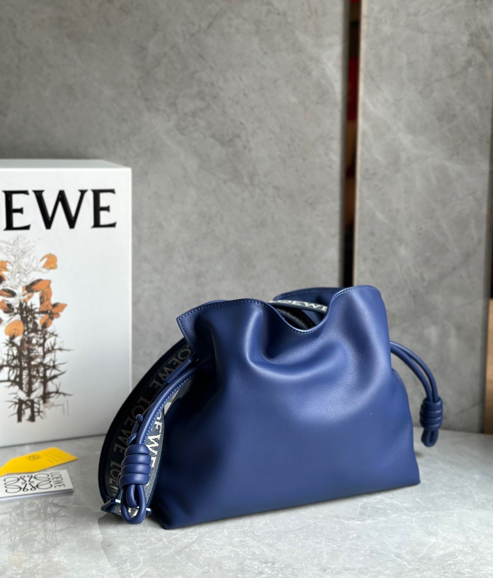 L0ew* flamenco clutch bag in dark purple leather