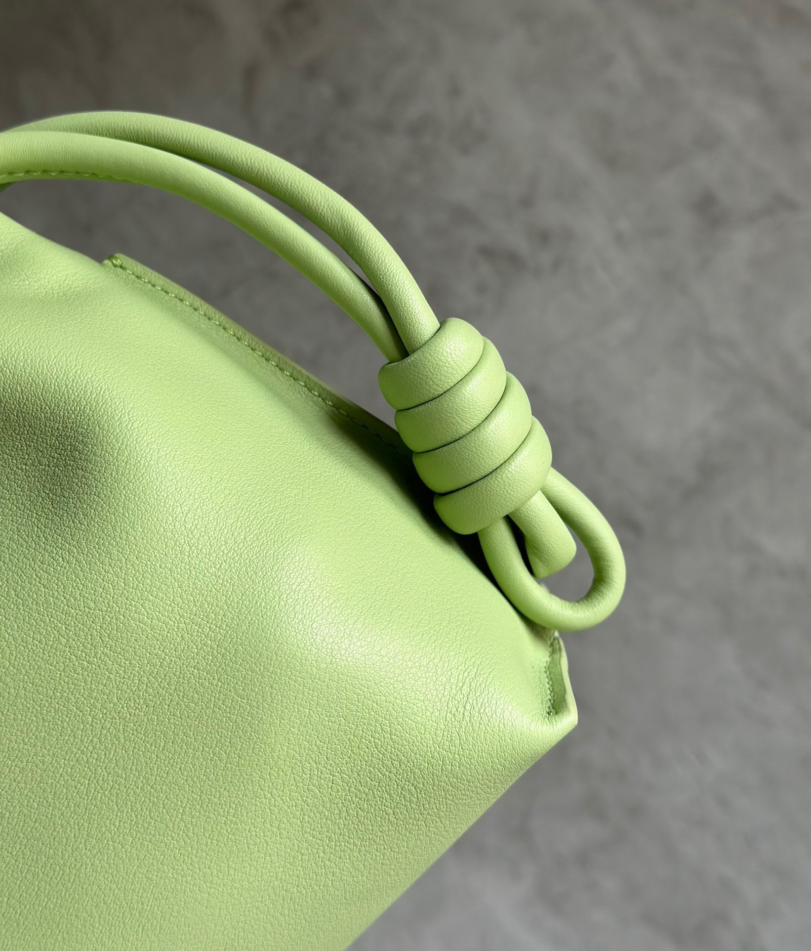 L0ew* flamenco clutch bag in lime green leather