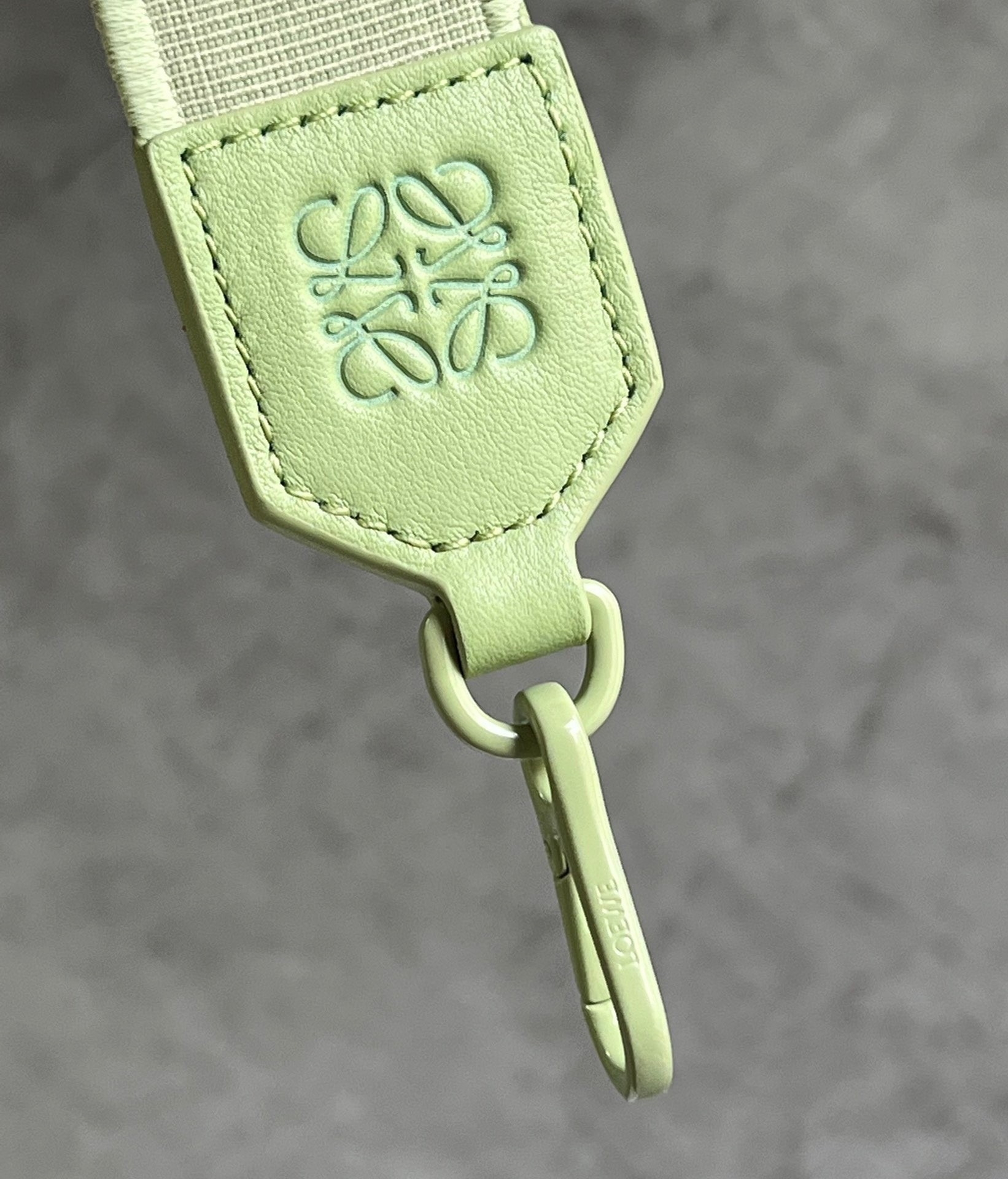 L0ew* flamenco clutch bag in lime green leather