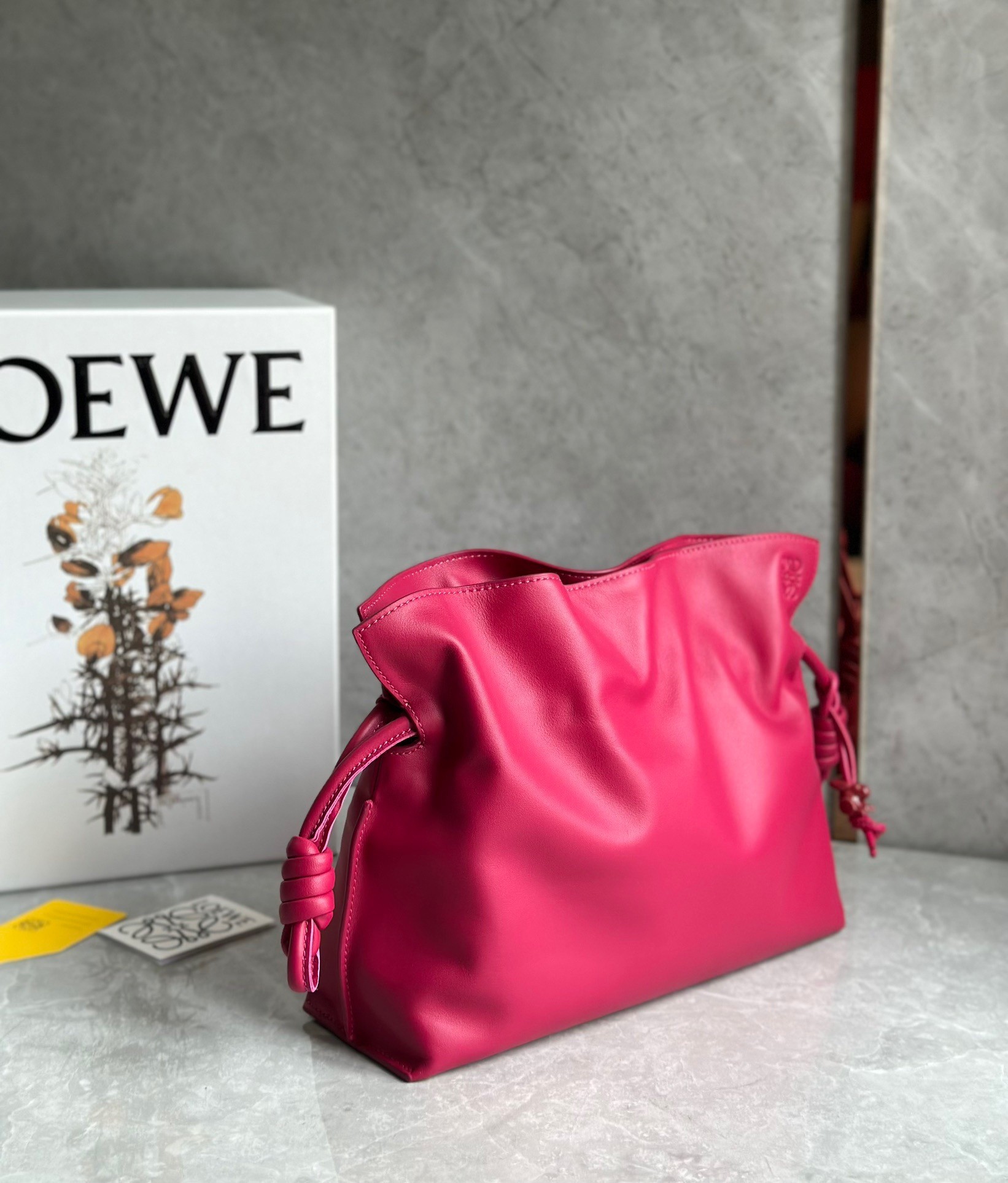 L0ew* flamenco clutch bag in ruby red leather