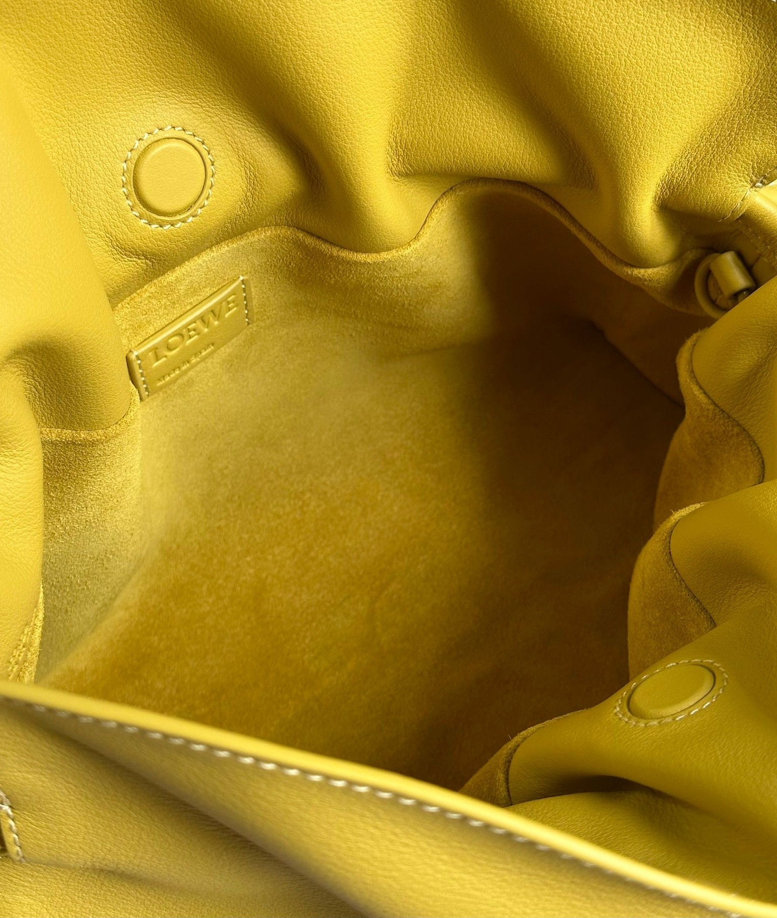 L0ew* flamenco clutch bag in pale yellow leather