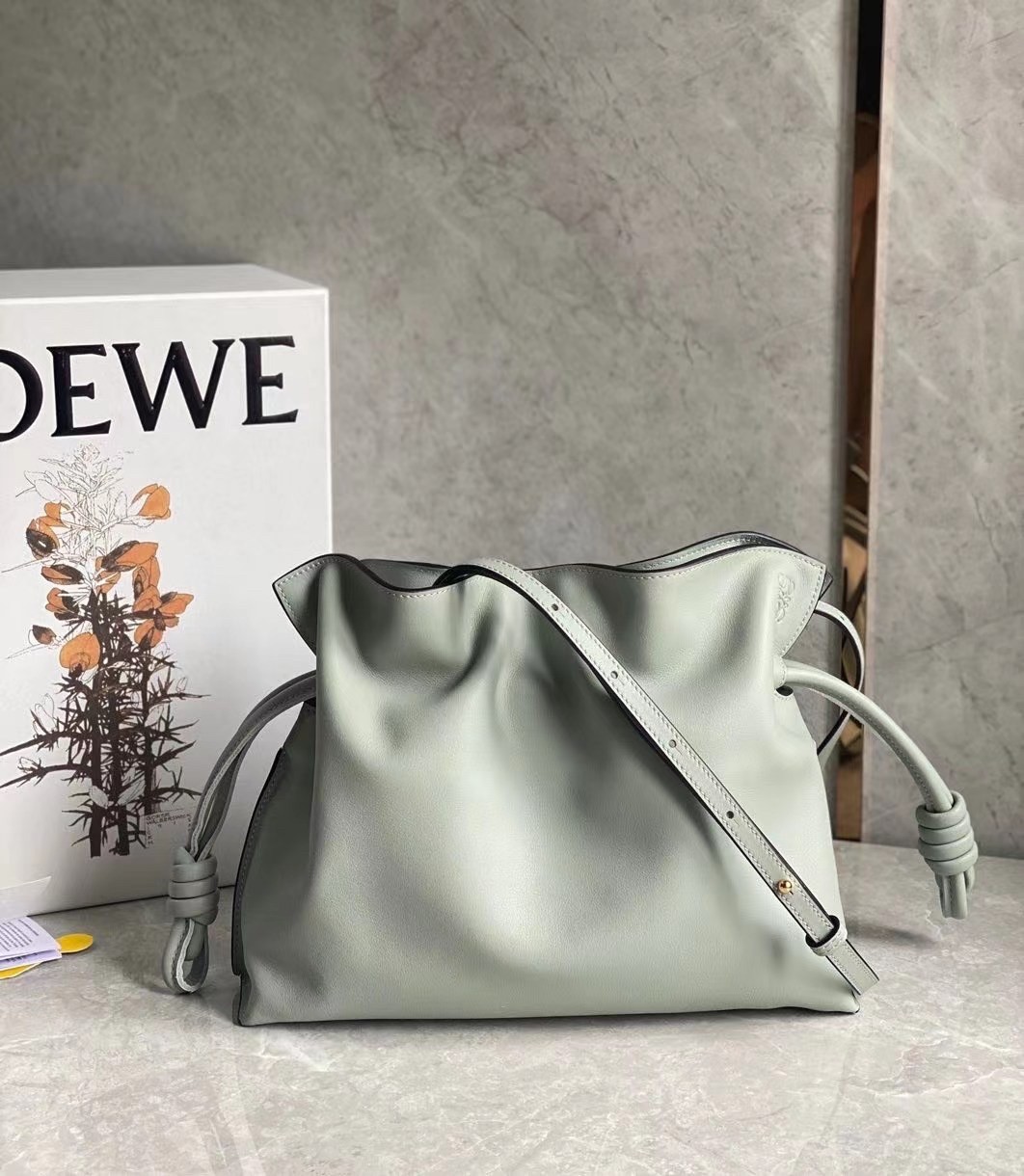 L0ew* flamenco clutch in ash grey nappa leather