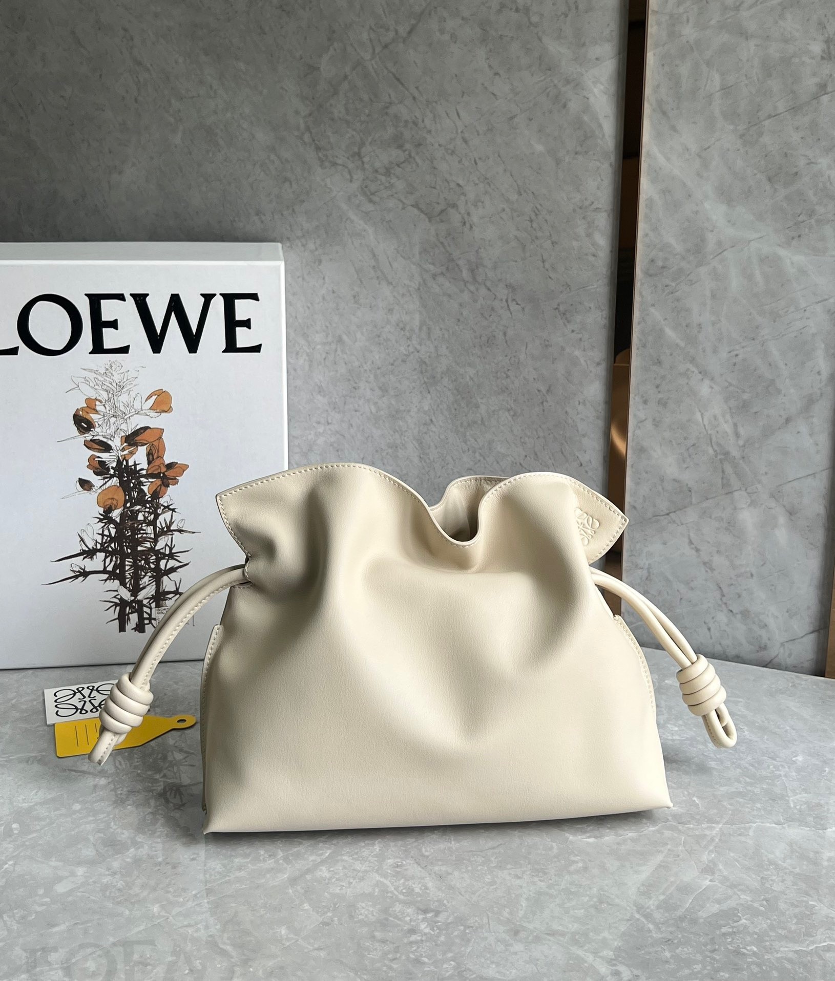 L0ew* flamenco clutch bag in angora calfskin