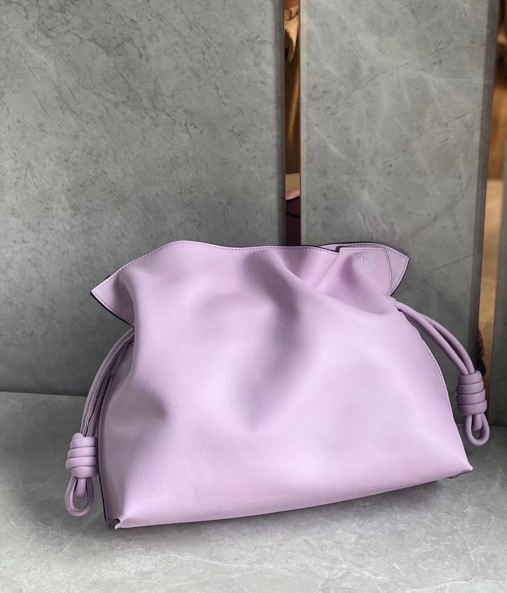 L0ew* flamenco clutch in bloom orchid nappa leather