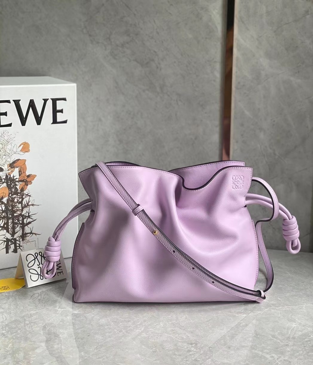 L0ew* flamenco clutch in bloom orchid nappa leather