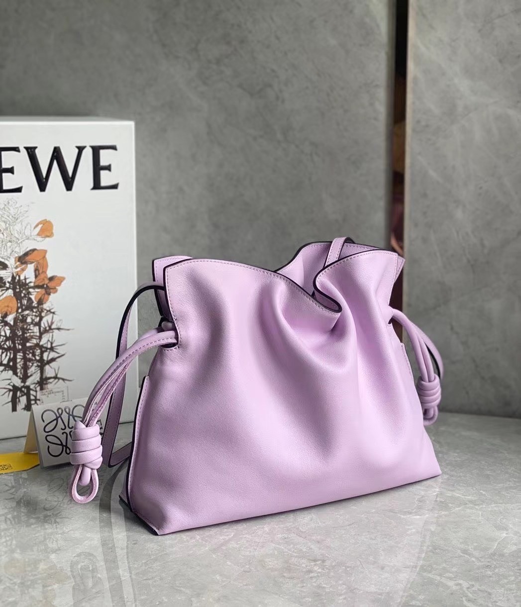 L0ew* flamenco clutch in bloom orchid nappa leather