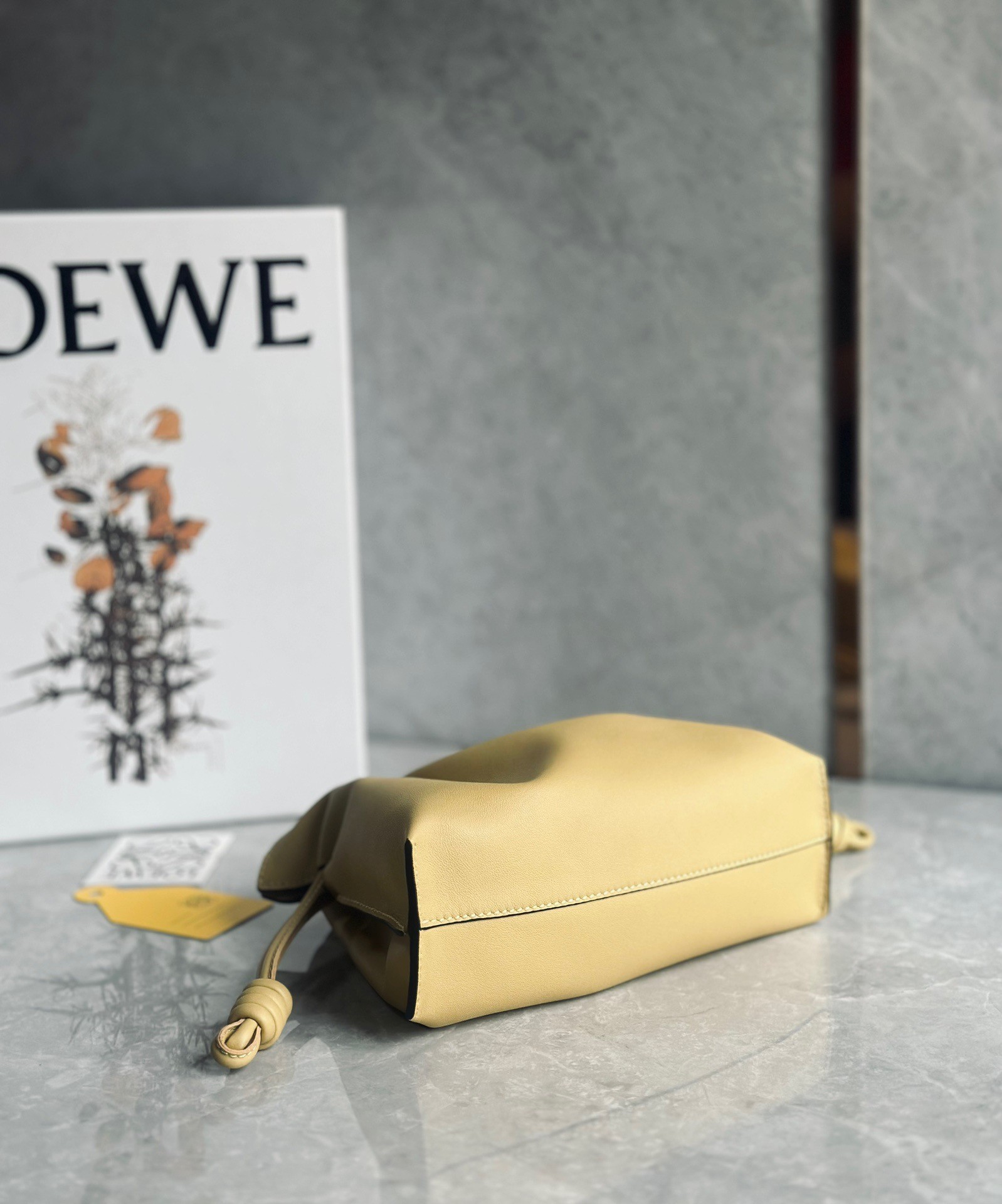 L0ew* flamenco clutch bag in dark butter calfskin