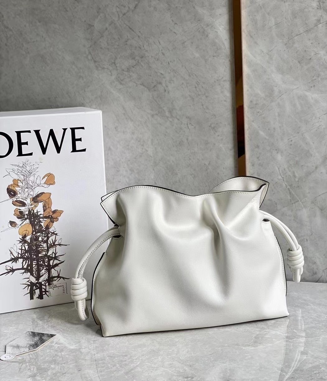 L0ew* flamenco clutch in white nappa leather