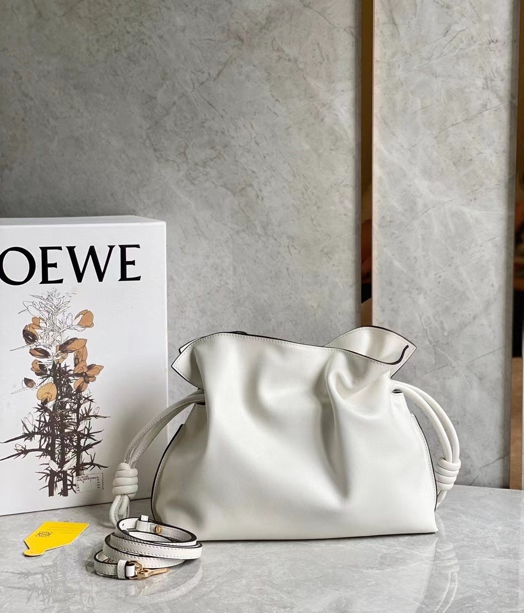 L0ew* flamenco clutch in white nappa leather