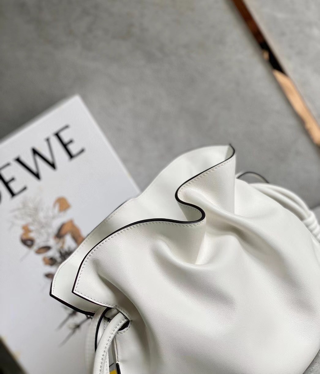 L0ew* flamenco clutch in white nappa leather