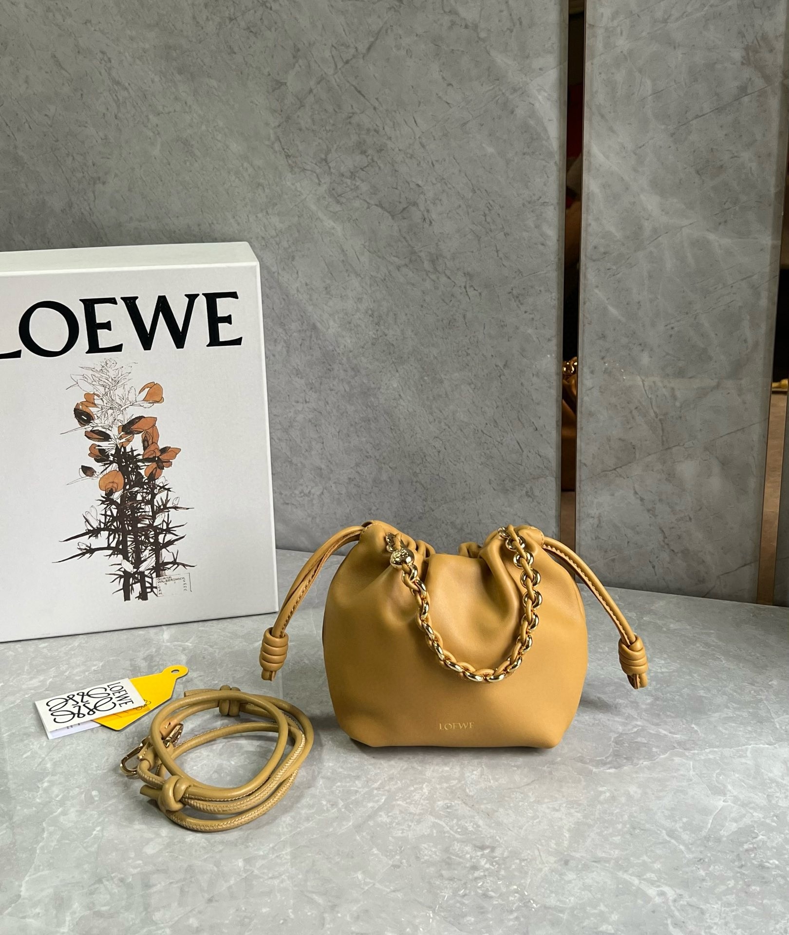 L0ew* mini flamenco purse bag in sahara nappa lambskin