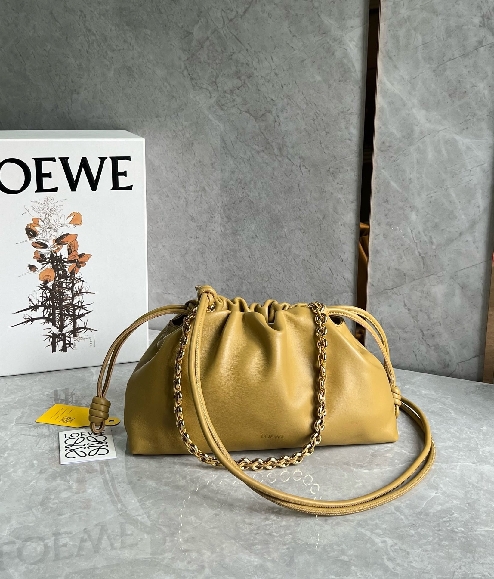 L0ew* flamenco purse in sahara nappa lambskin