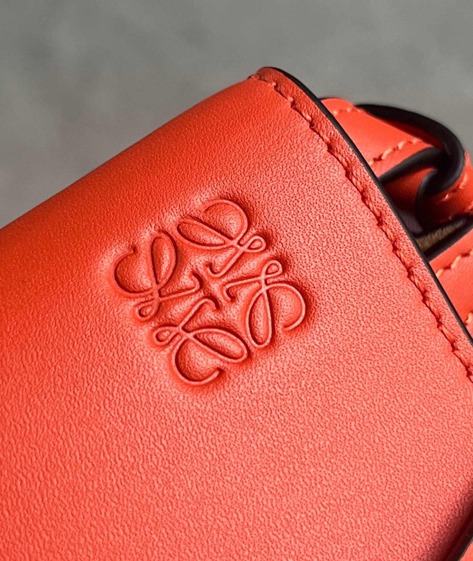 L0ew* gate dual mini bag in sunrise orange calfskin