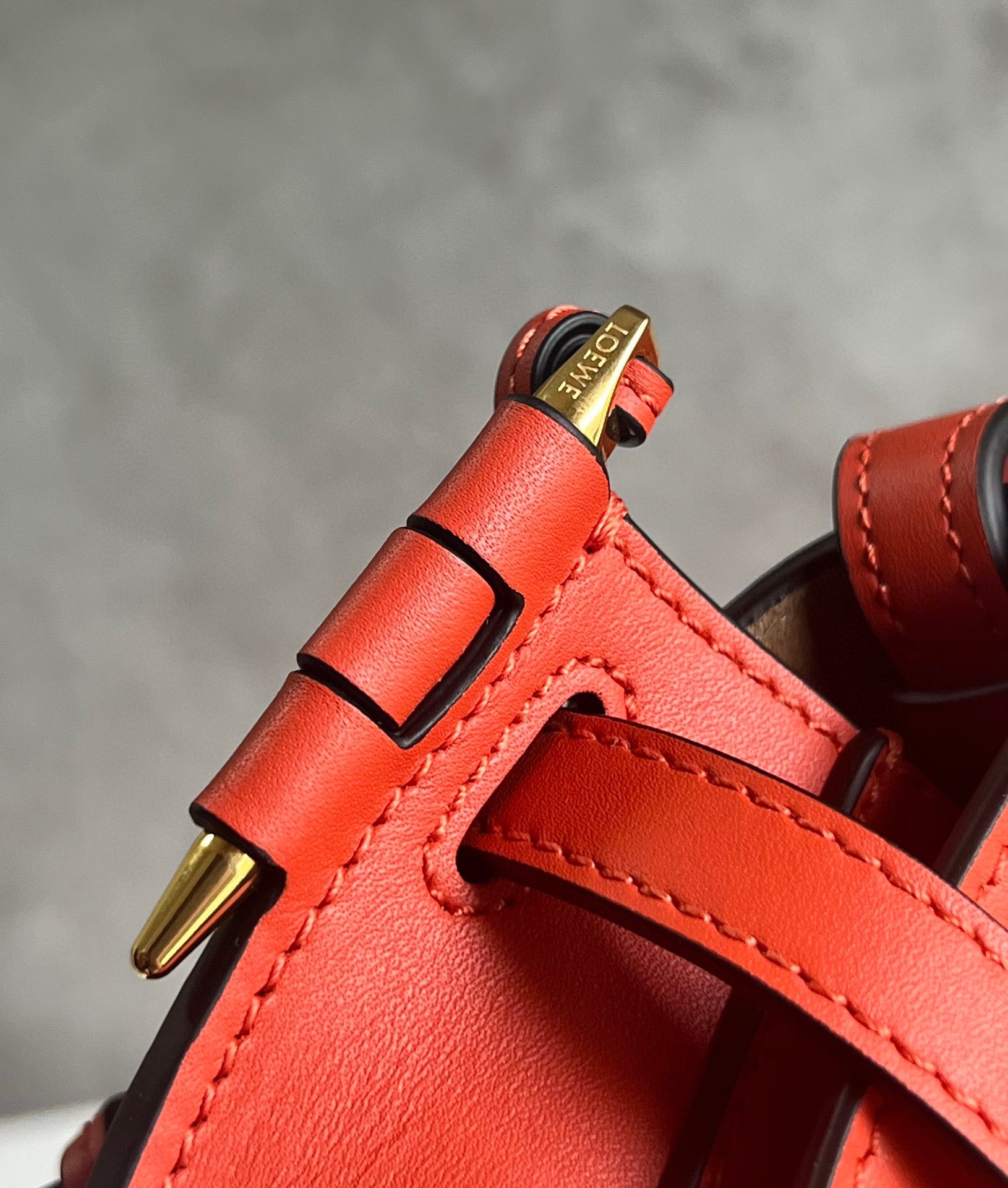 L0ew* gate dual mini bag in sunrise orange calfskin