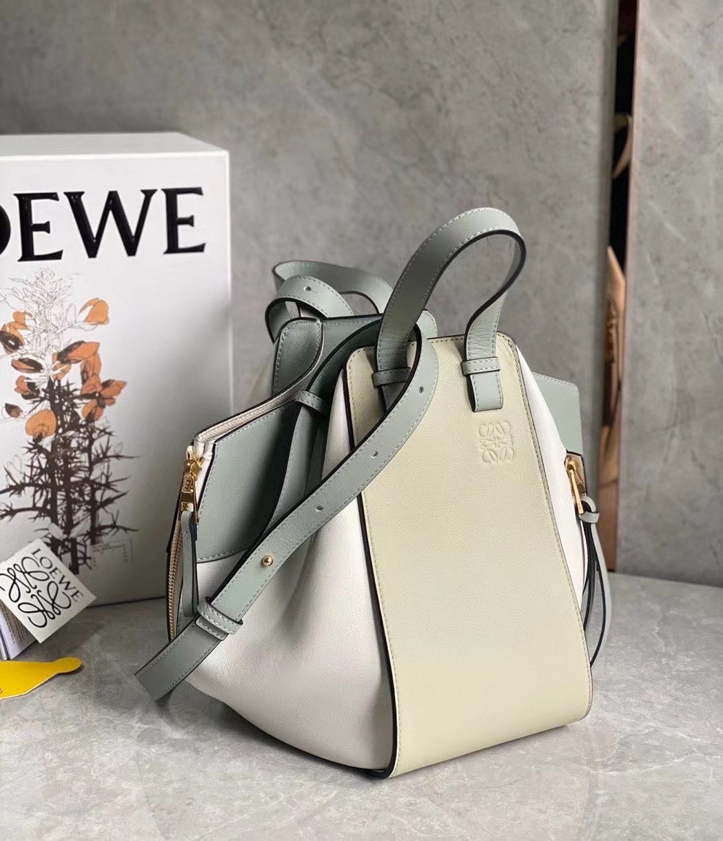 L0ew* small hammock multicolour bag in grey calfskin