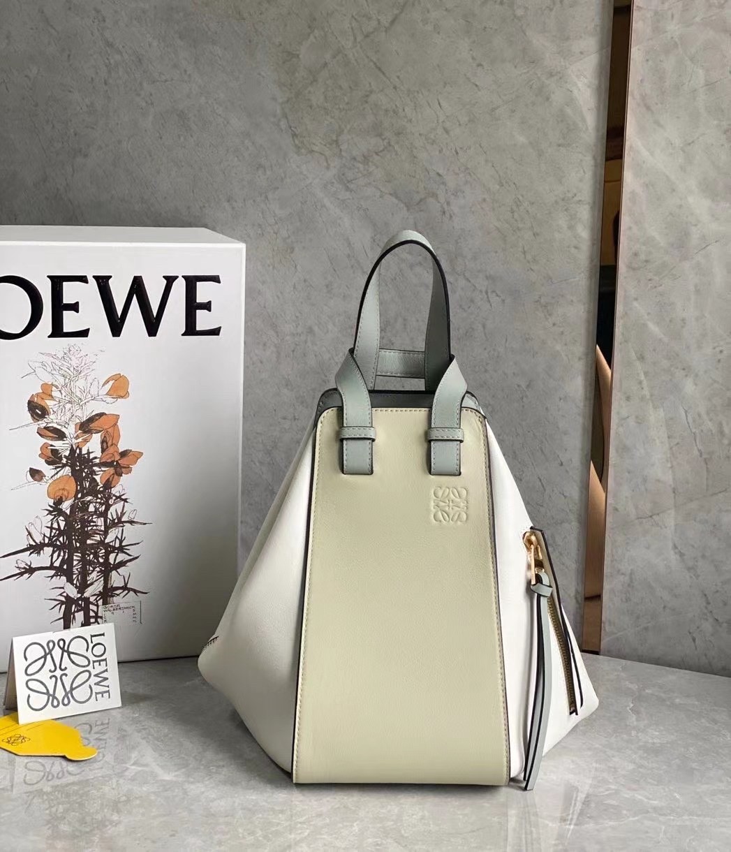 L0ew* small hammock multicolour bag in grey calfskin