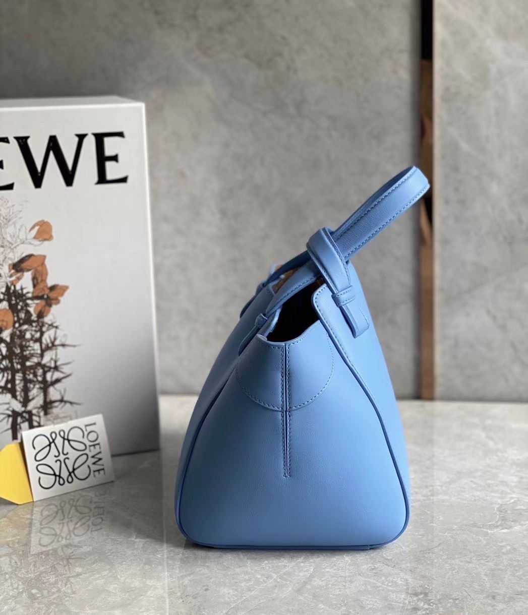 L0ew* hammock nugget bag in celestine blue calfskin