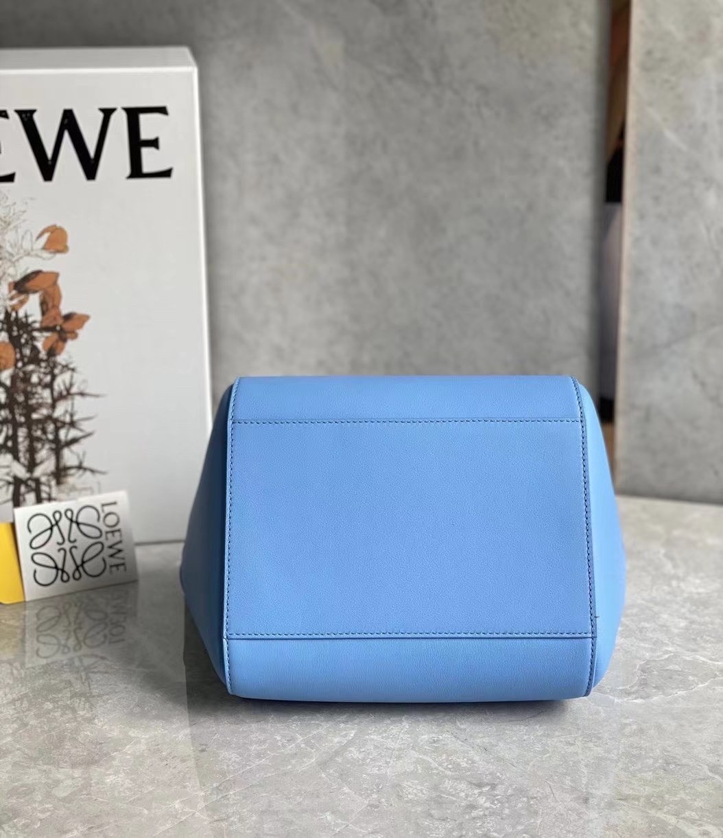 L0ew* hammock nugget bag in celestine blue calfskin