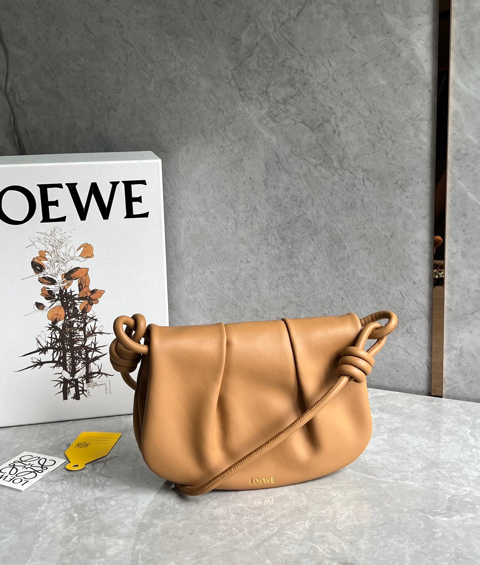 L0ew* paseo satchel bag in warm desert nappa leather